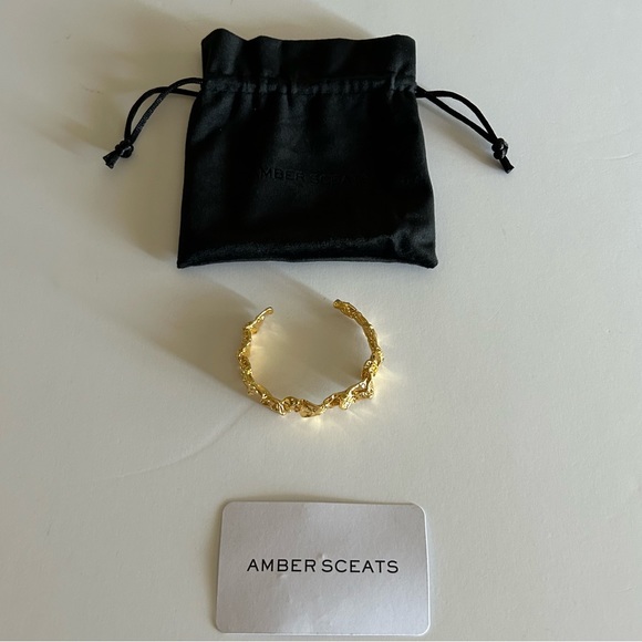 Amber Sceats Gold-Plated Brass Crushed Cuff - Picture 6 of 7